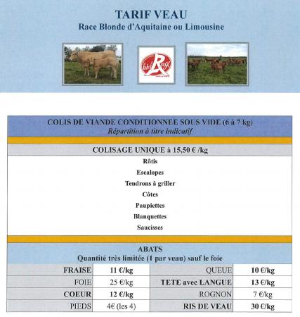 COLIS DE VEAU LABEL ROUGE